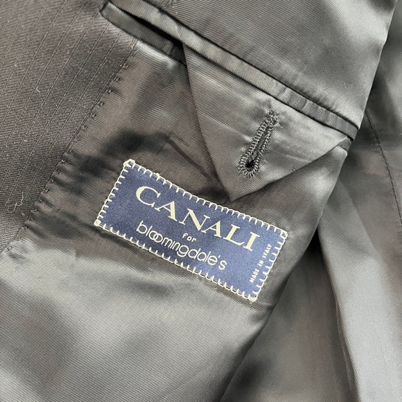 Canali‎ Bloomingdales Black Blazer Super 120s Made In Italy Men's 52C 100% Wool - Picture 7 of 10